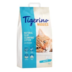 Tigerino Nuggies (Ultra) Kattenbakvulling – Sensitive (parfumvrij) – Dubbelpak 2 X 14 L