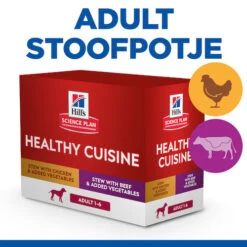 Hill's Science Plan Healthy Cuisine Hond Multipack Met Kip En Rund 12x90g -Dierbenodigdheden Winkel Hills Healthy Cuisine Stoofpotje Hond 1 NL