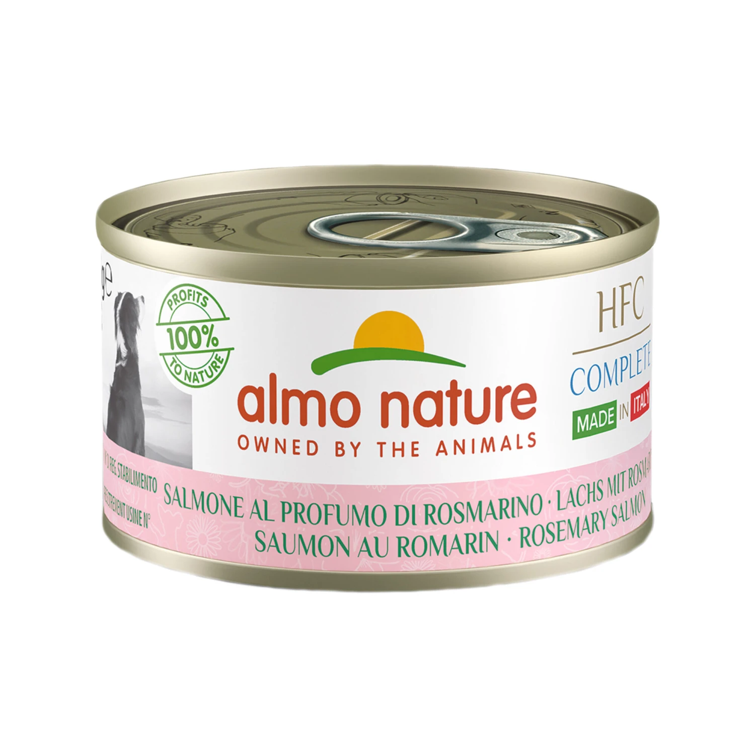 Almo Nature HFC Complete Made In Italy Hondenvoer - Blik - Zalm Met Rozemarijn - Afbeelding 2